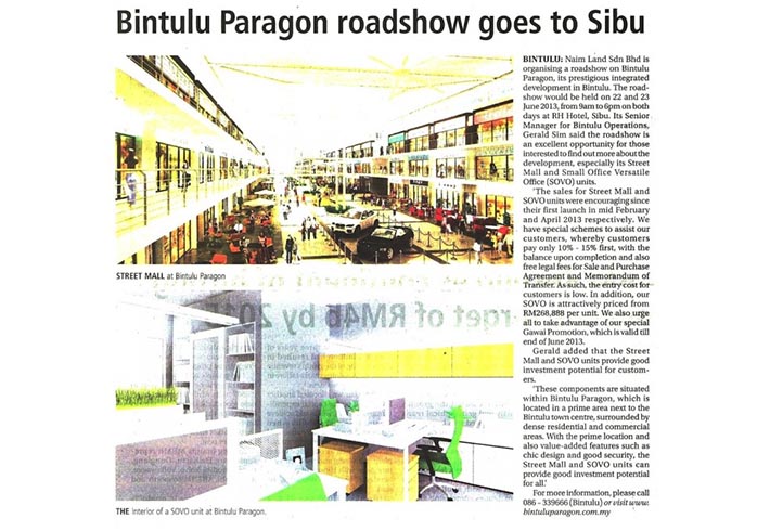 Bintulu Paragon roadshow goes to Sibu