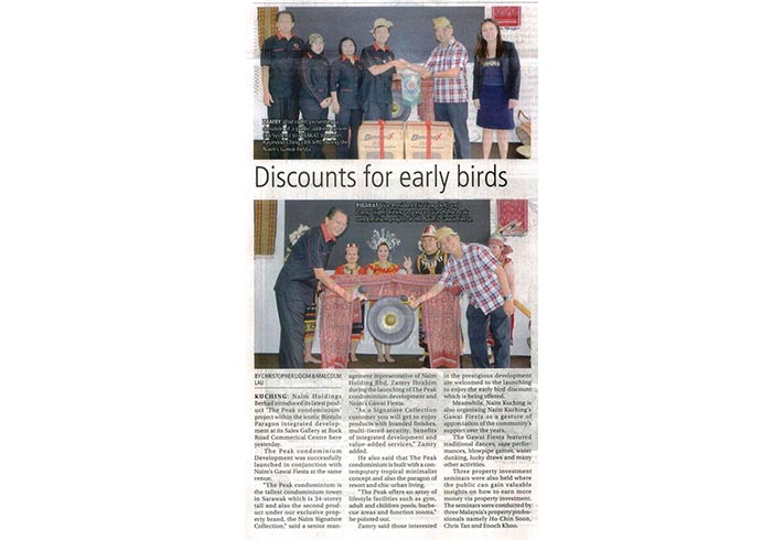 Discounts for early birds