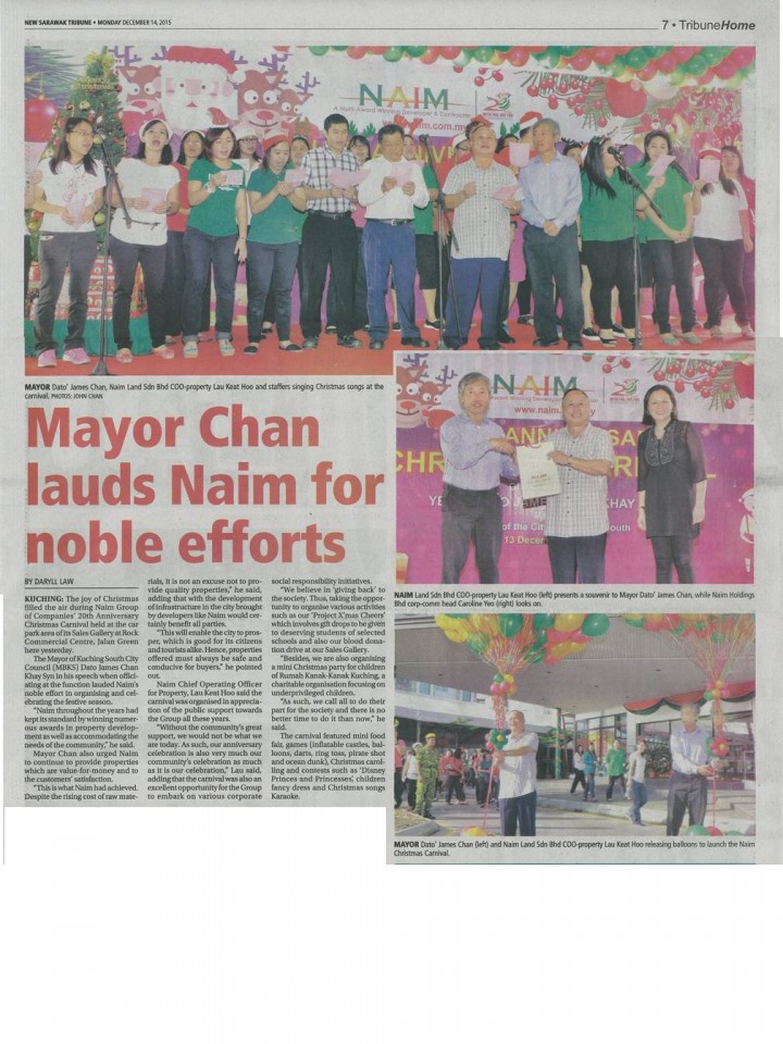 Mayor Chan Lauds NAIM for Noble Efforts