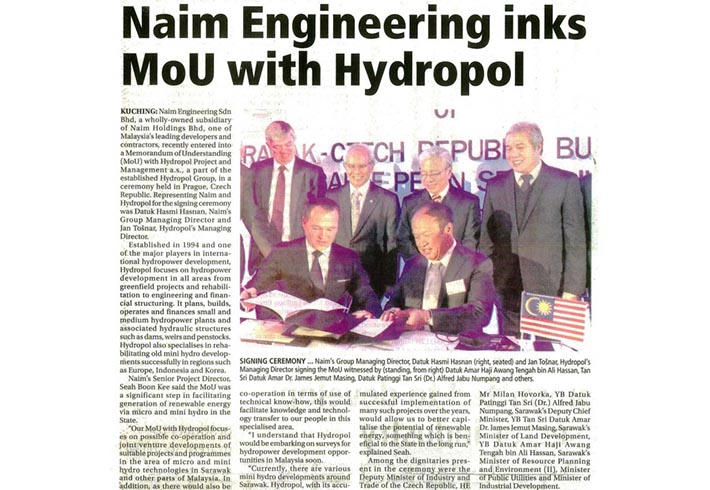 Naim Engineering inks MoU with Hydropol