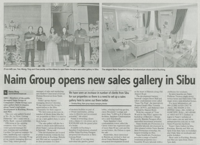 NAIM Group Opens New Sales Gallery in Sibu
