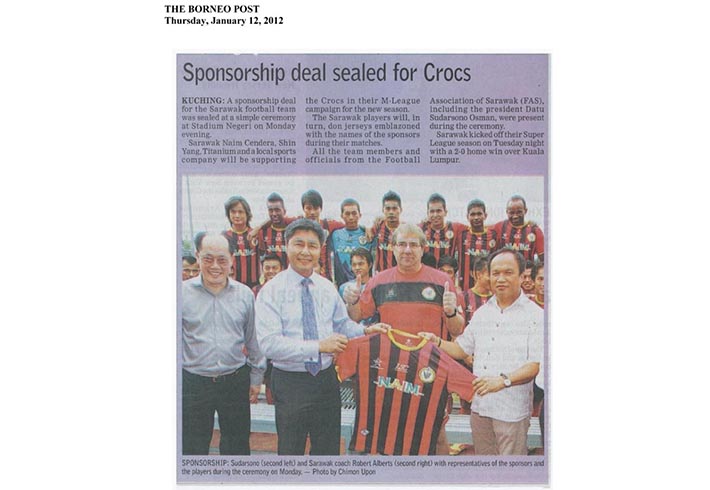 Naim Holdings Berhad signs sponsorship deal with Crocs for 2012 season