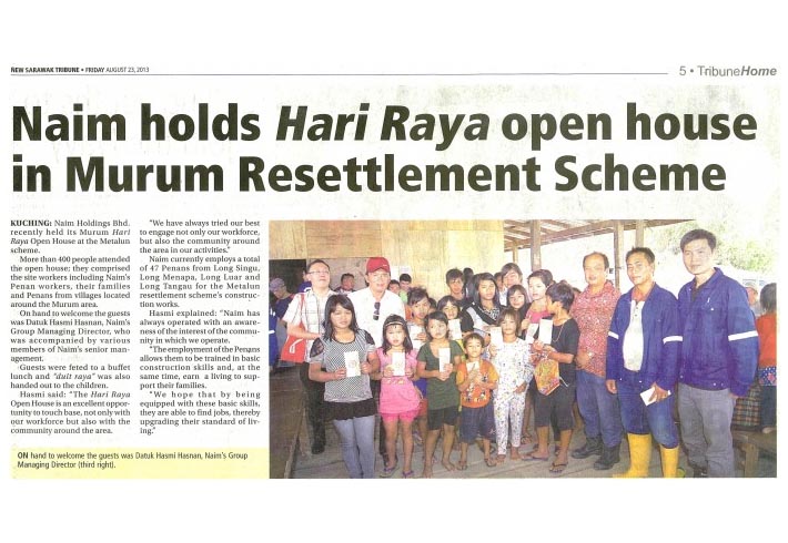 Naim Holds Hari Raya open house at Murum Resettlement Scheme