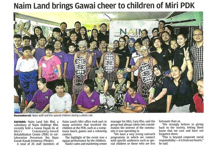 Naim Land brings Gawai cheers to children of Miri PDK