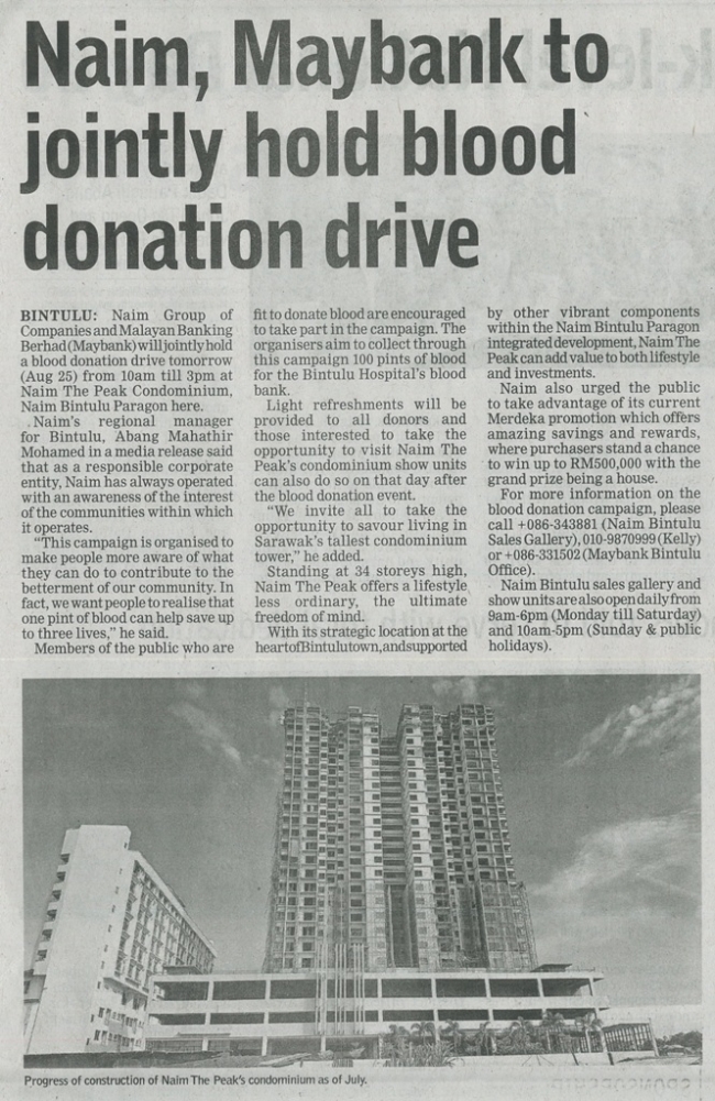NAIM, Maybank to Jointly Hold Blood Donation Drive