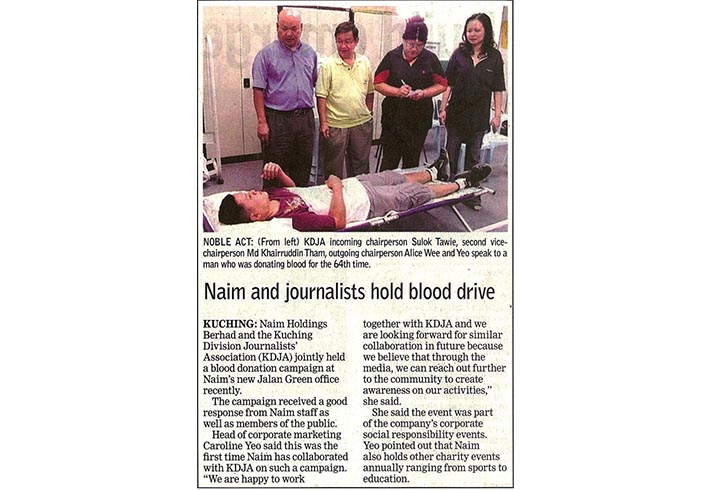Naim and journalist hold blood drive