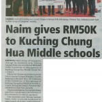 NAIM Gives RM50,000 to Kuching Chung Hua Middle Schools