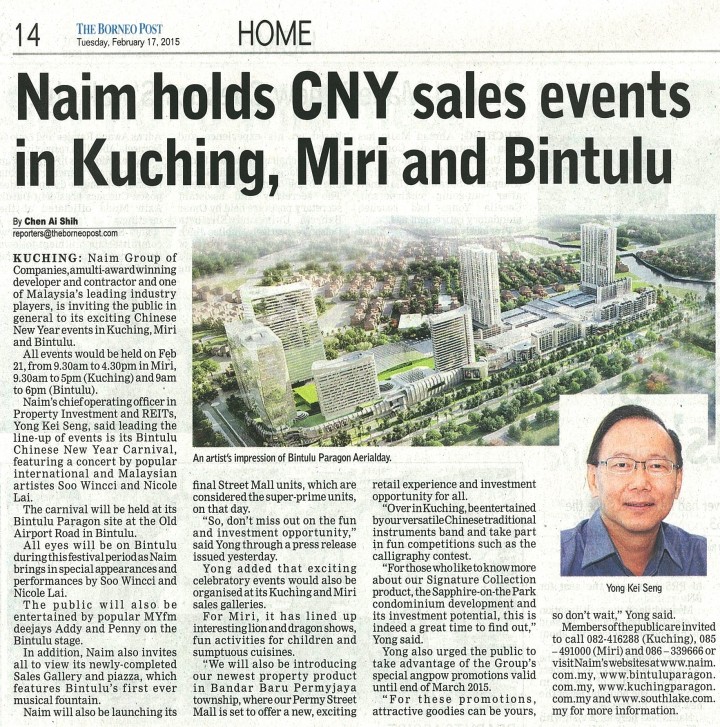NAIM Holds Chinese New Year Sales Events in Kuching, Miri and Bintulu