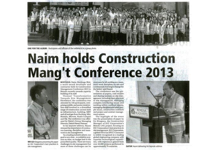 Naim holds Construction Management Conference 2013