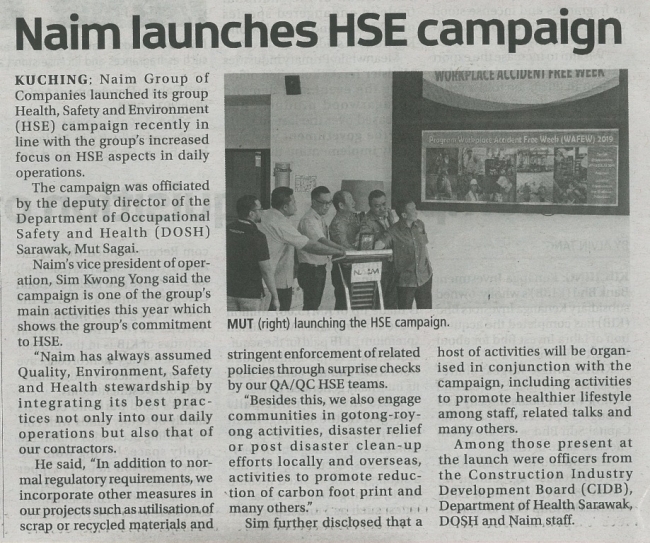 NAIM Launches HSE Campaign