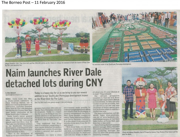 NAIM Launches River Dale Detached Lots During Chinese New Year