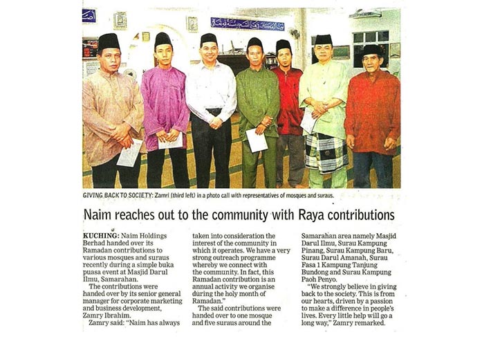 Naim reaches out to the community with Raya contributions