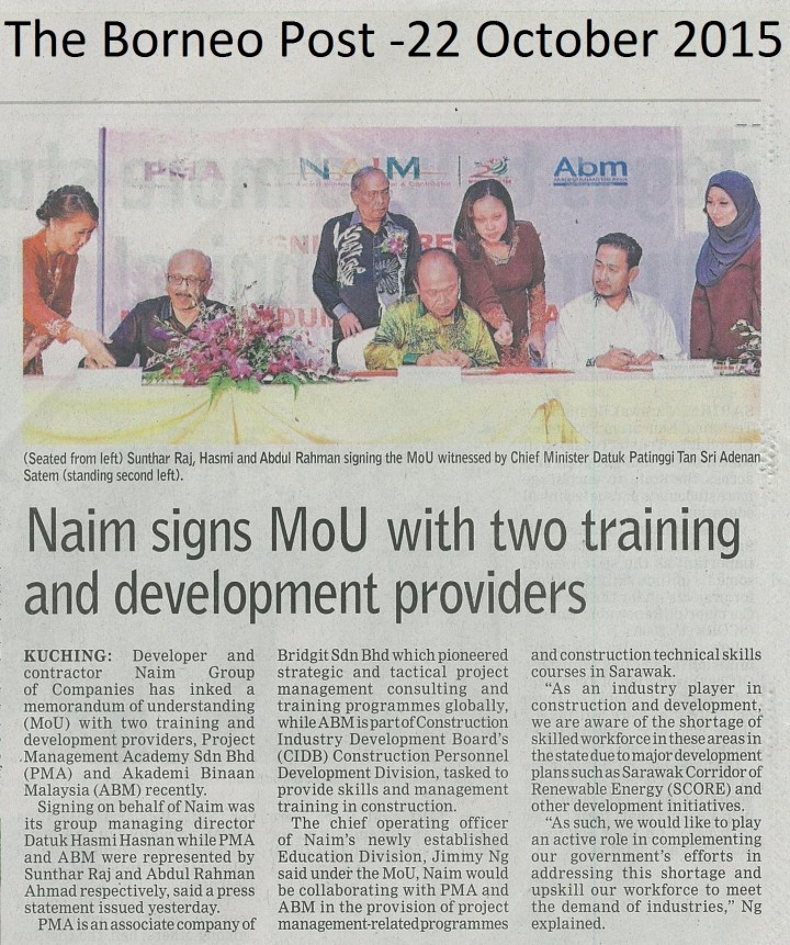 NAIM Signs MoU with Two Training and Development Providers