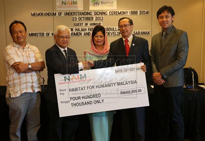 Naim sumbang RM400,000 kepada projek Habitat Malaysia BBB 2014