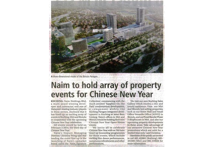 Naim to hold array of property events for Chinese New Year