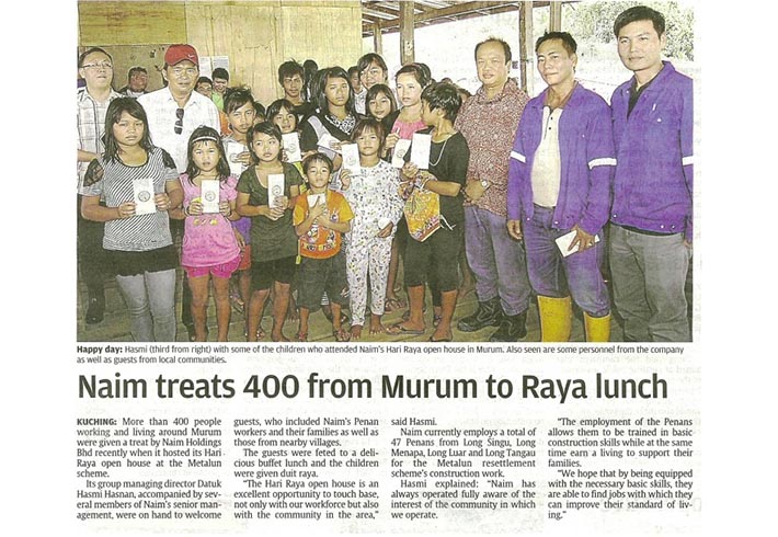 Naim treats 400 from Murum to Raya lunch