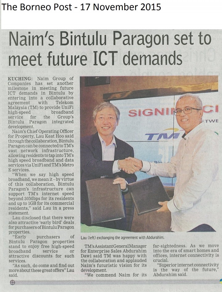NAIM’s Bintulu Paragon Set to Meet Future ICT Demands