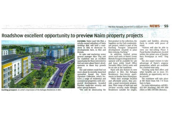 Roadshow excellent opportunity to preview Naim property projects