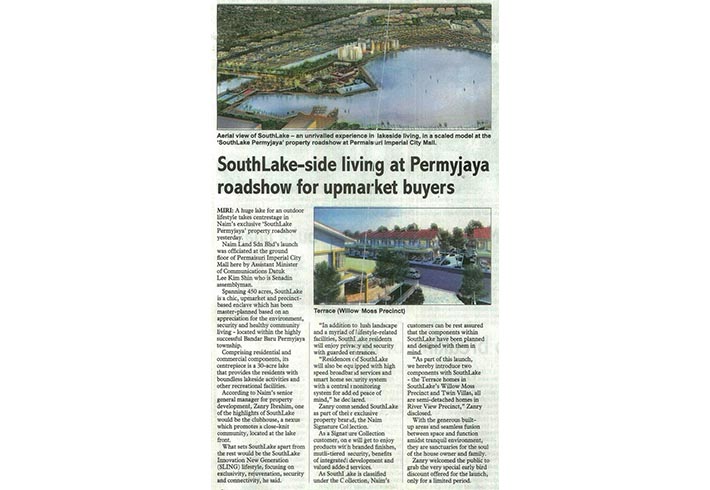 South Lake-side living at Bandar Baru Permyjaya roadshow for upmarket buyers