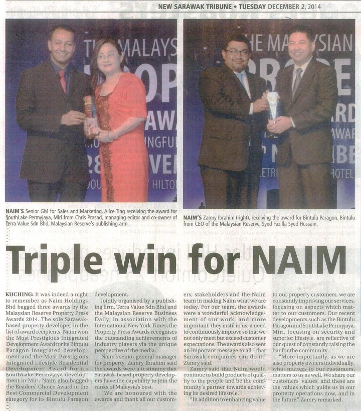 Triple Win for NAIM