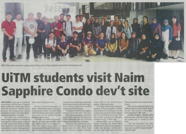 UiTM Students Visit NAIM Sapphire Condominium Development Site