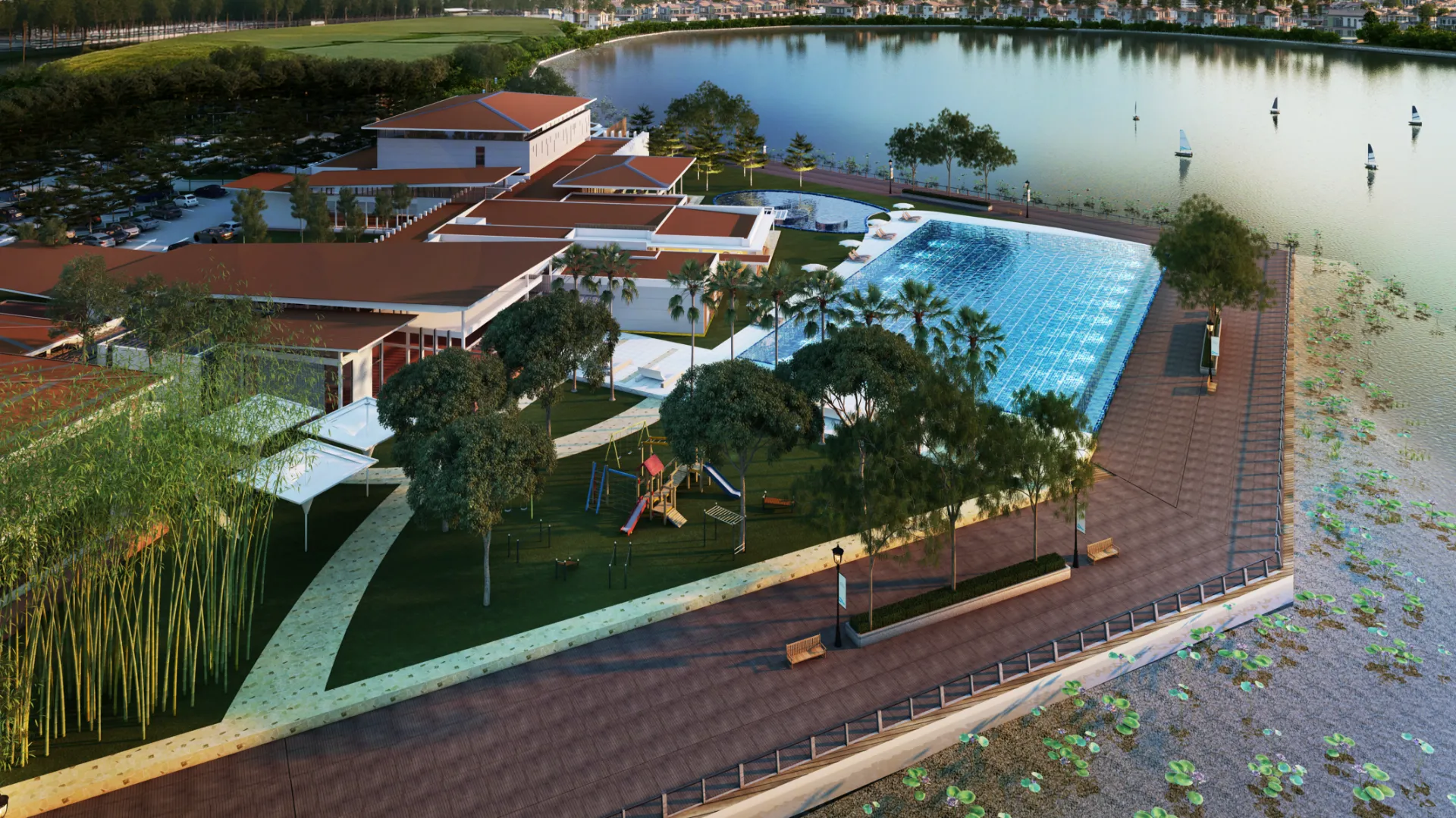 South Lake development, aerial view