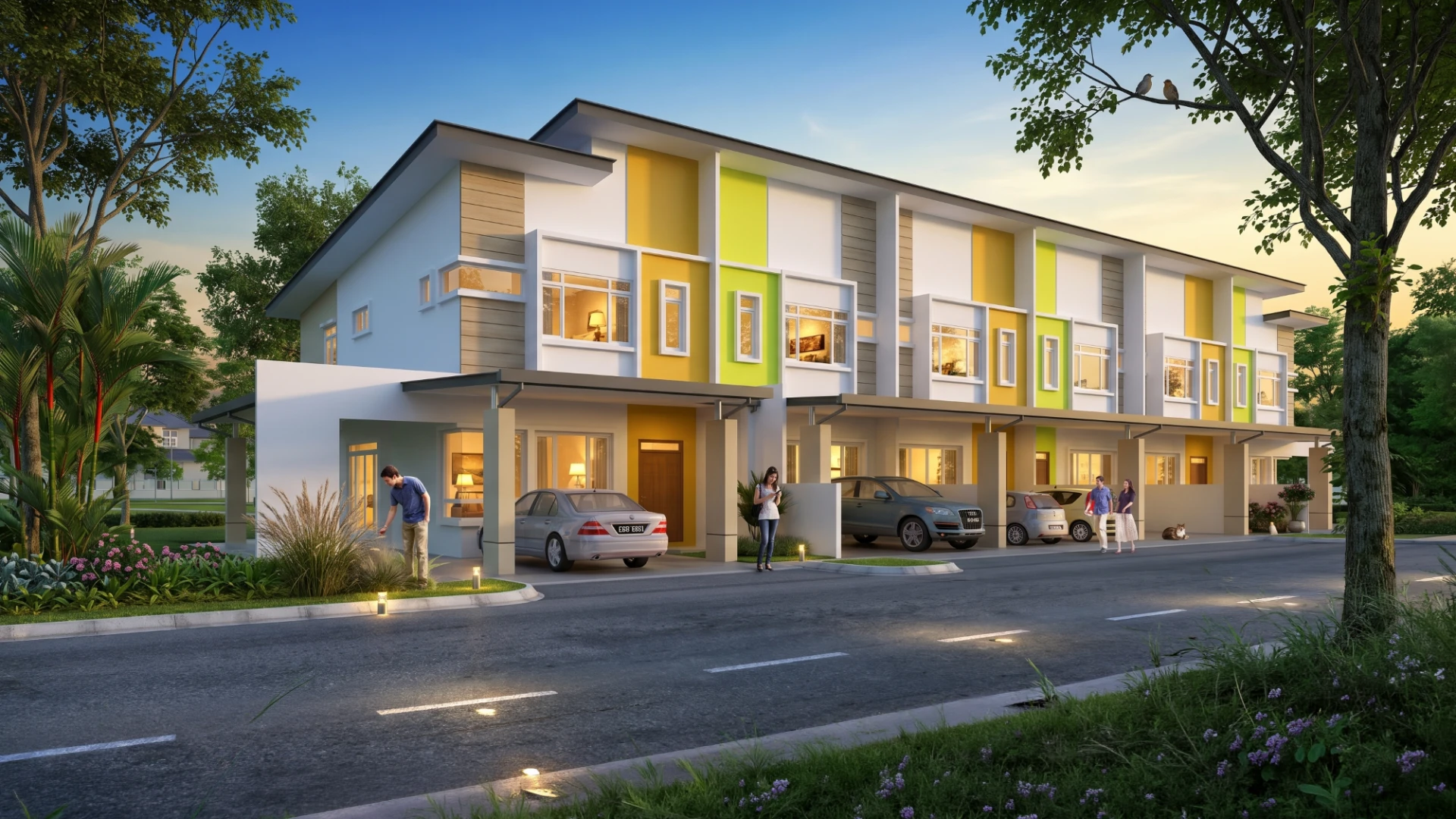 Desa Bahagia development, aerial view
