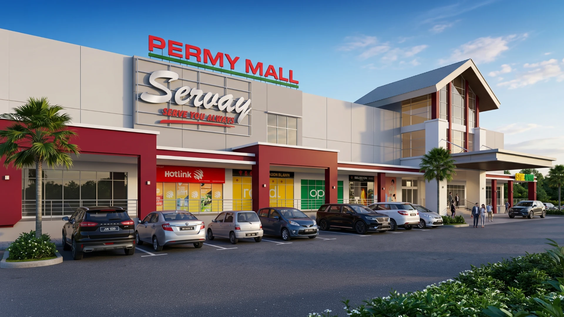 Permy Mall exterior at Bandar Baru Permyjaya, Miri