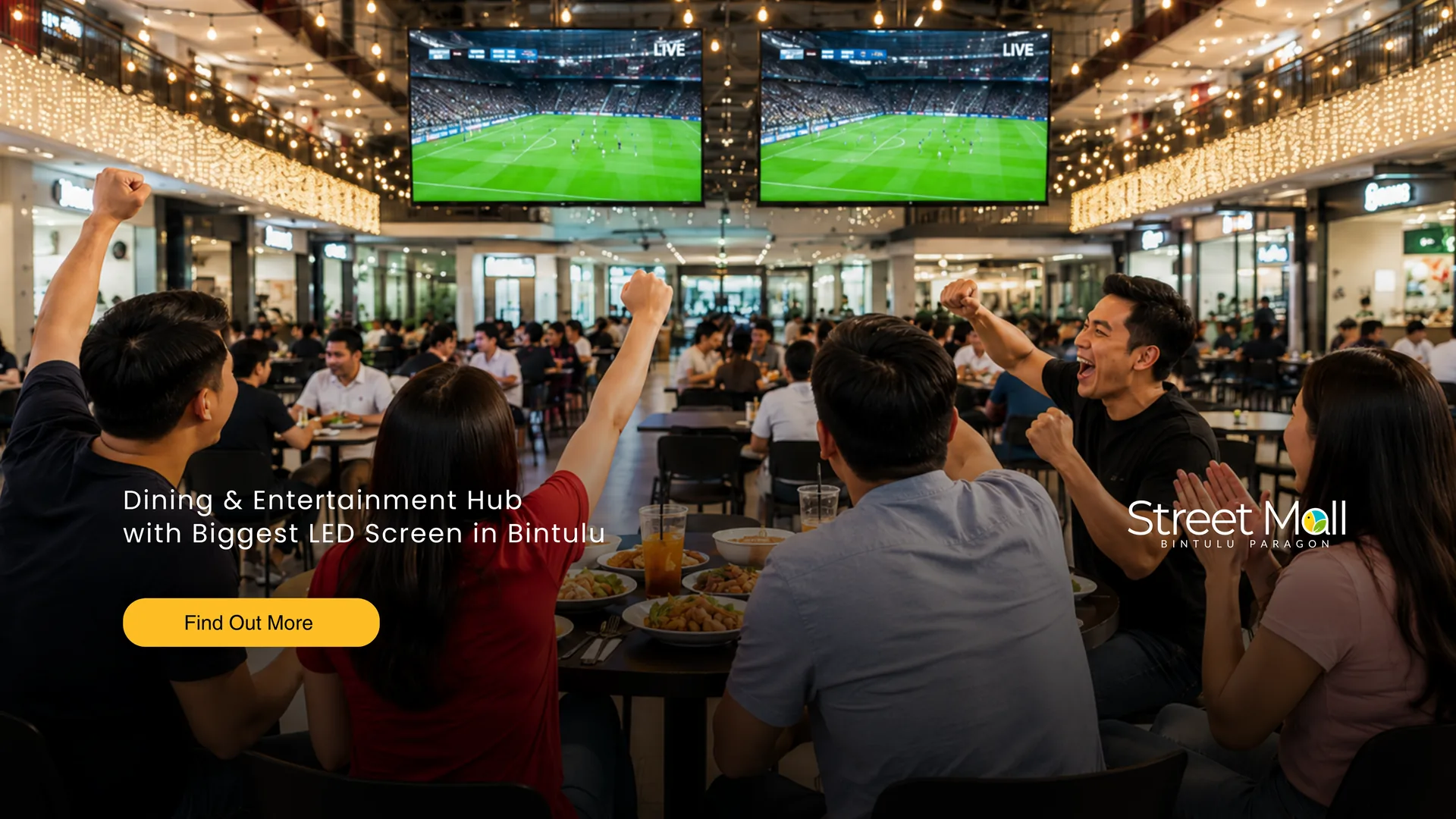 Street Mall Bintulu – dining and entertainment hub with the biggest LED screen
