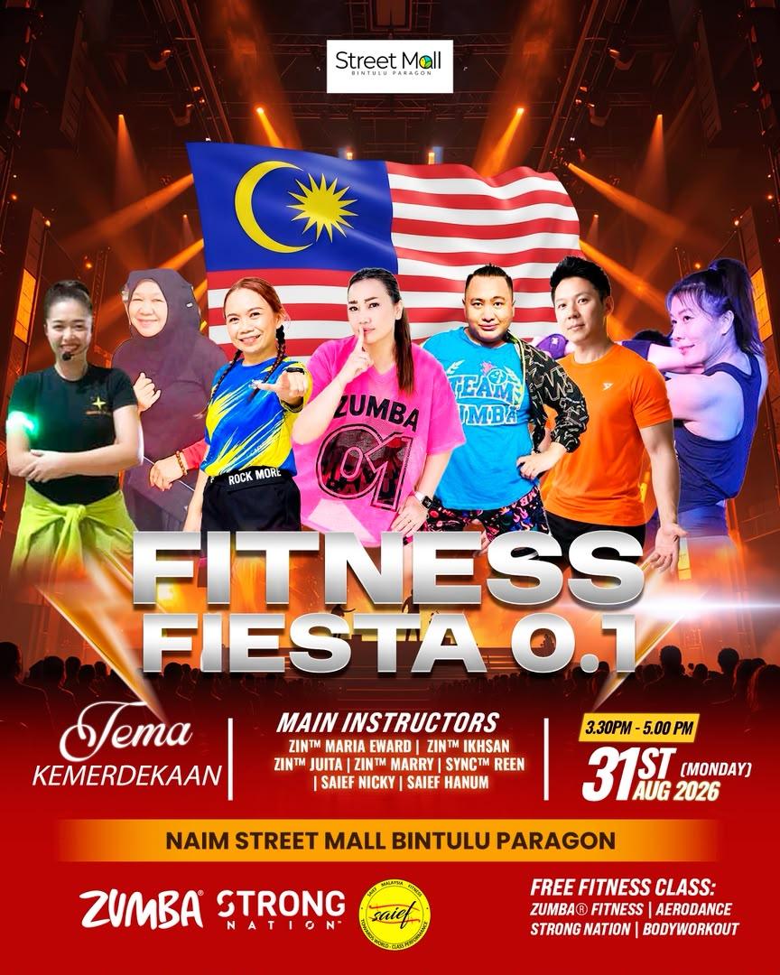 Fitness Fiesta 0.1 free fitness class at NAIM Street Mall, Bintulu Paragon