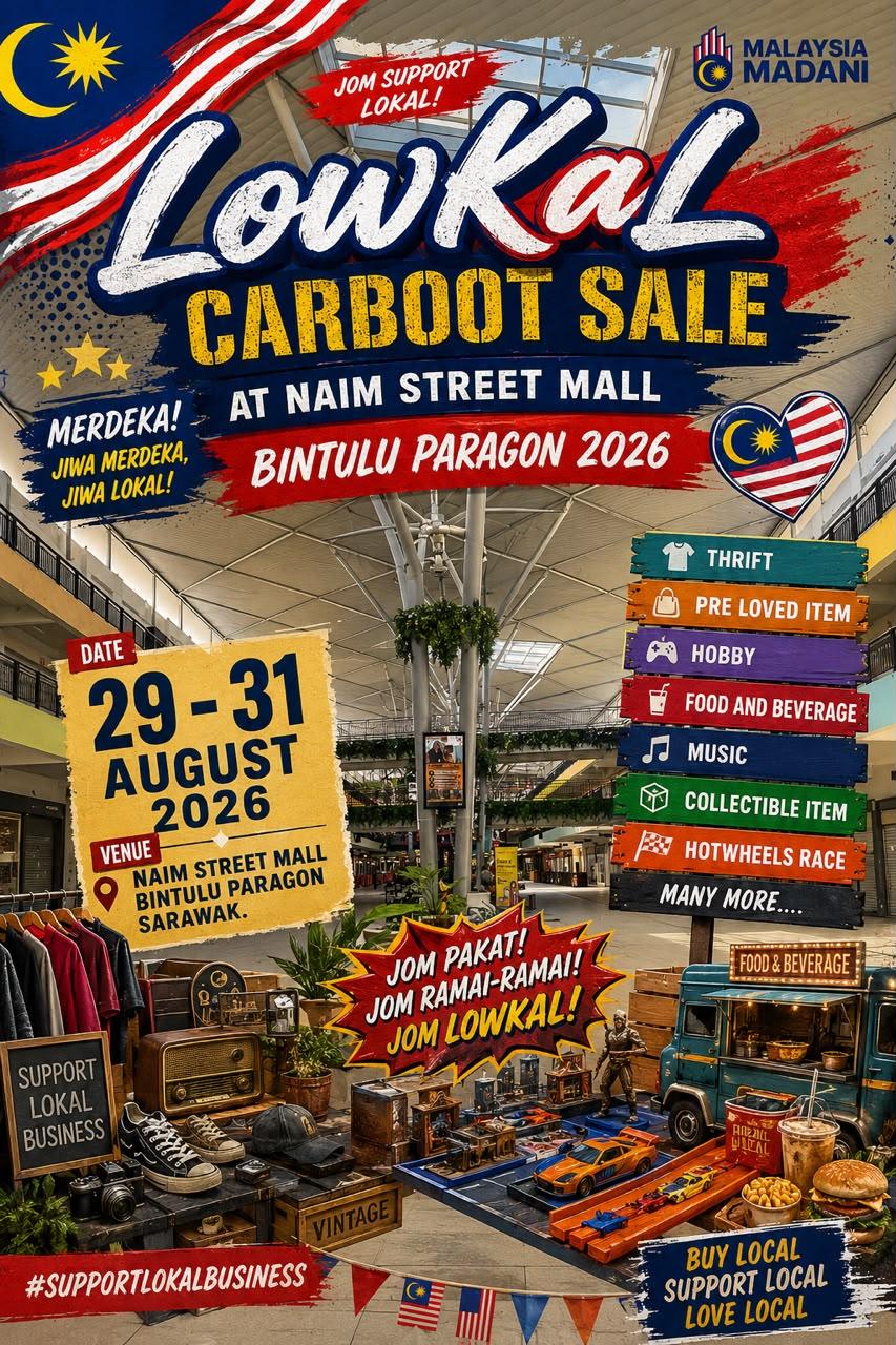 LowKaL Carboot Sale at NAIM Street Mall, Bintulu Paragon