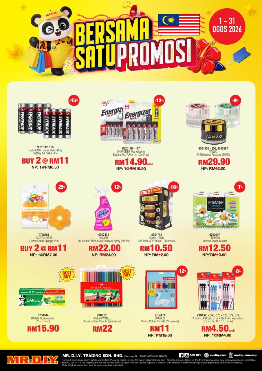 MR.DIY Bersama Satu Promosi offers at NAIM Street Mall, Bintulu Paragon