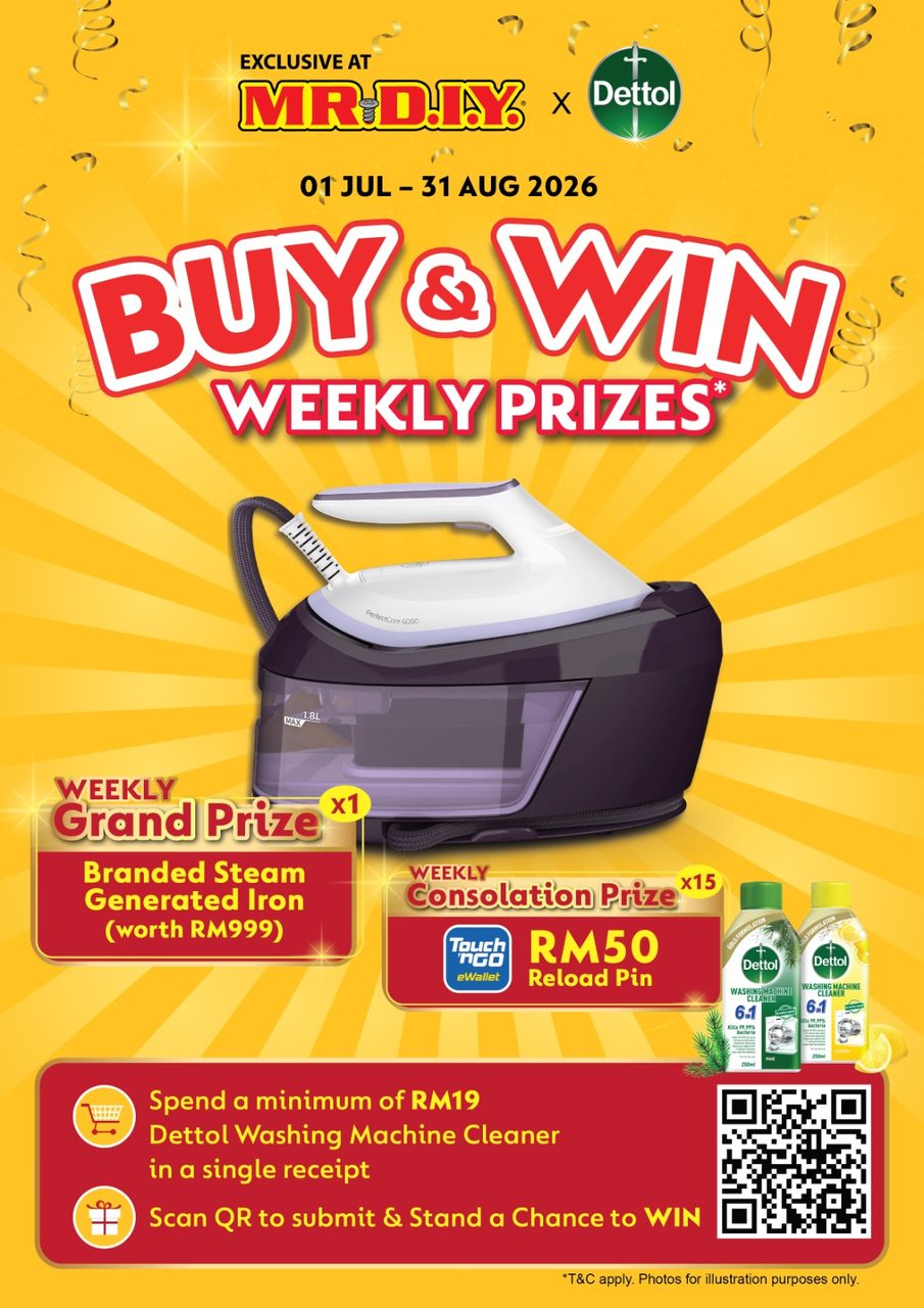 MR.DIY and Dettol Buy & Win weekly prizes at NAIM Street Mall, Bintulu Paragon